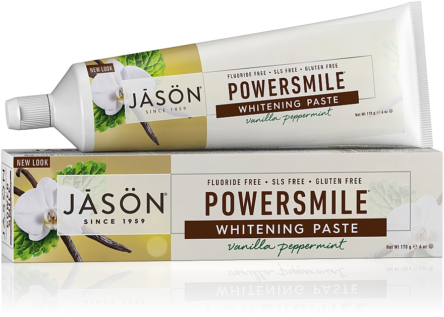 Отбеливающая зубная паста с ванилью и мятой - Jason Natural Cosmetics Toothpaste Whitening Vanilla Powermint 
