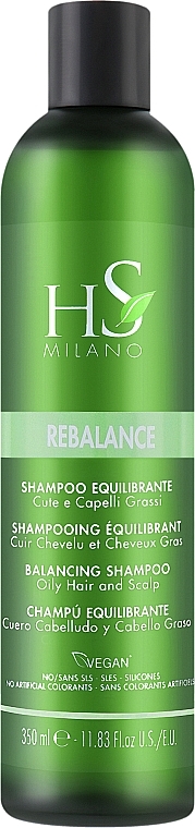 Себорегулирующий шампунь для жирных волос - HS Milano Rebalance Shampoo — фото N1