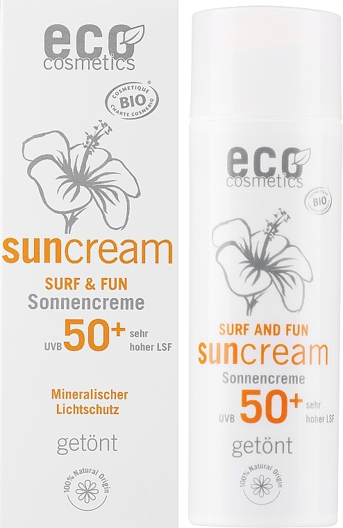 Экстра водостойкий солнцезащитный крем - Eco Cosmetics Surf & Fun Extra Waterproof Sunscreen SPF 50+ — фото N2