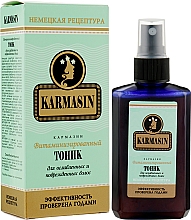 Вітамінізований тонік для ослабленого і пошкодженого волосся - Pharma Group Laboratories Karmasin Toner Hair — фото N3