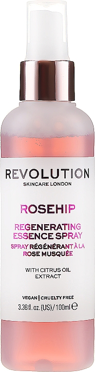 Спрей-есенція з олією насіння шипшини - Makeup Revolution Skincare Regenerating Facial Spray Rosehip — фото N1