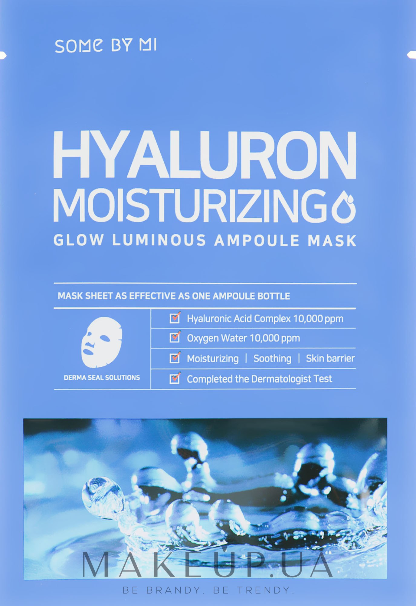 Маска з гіалуроновою кислотою - Some By Mi Hyaluron Moisturizing Glow Luminous Ampoule Mask — фото 25g