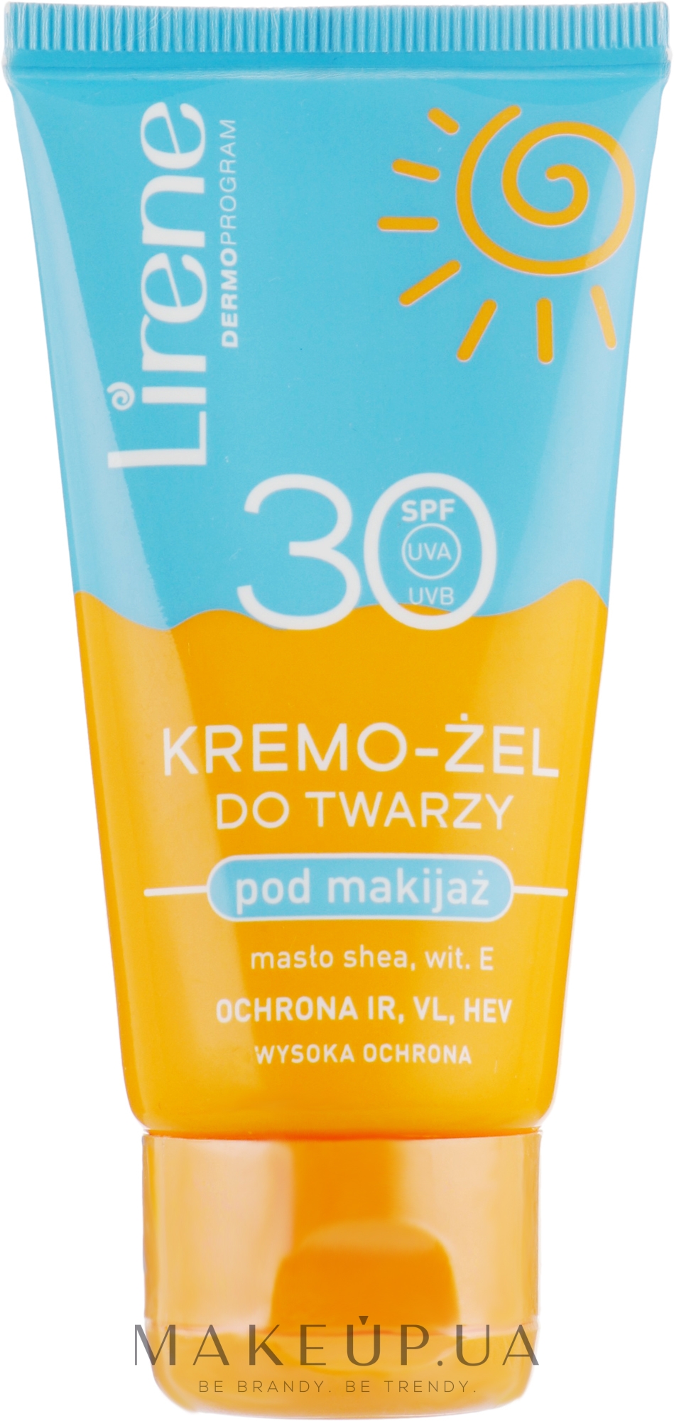 Крем-гель для лица под макияж SPF30 - Lirene Sun — фото 50ml