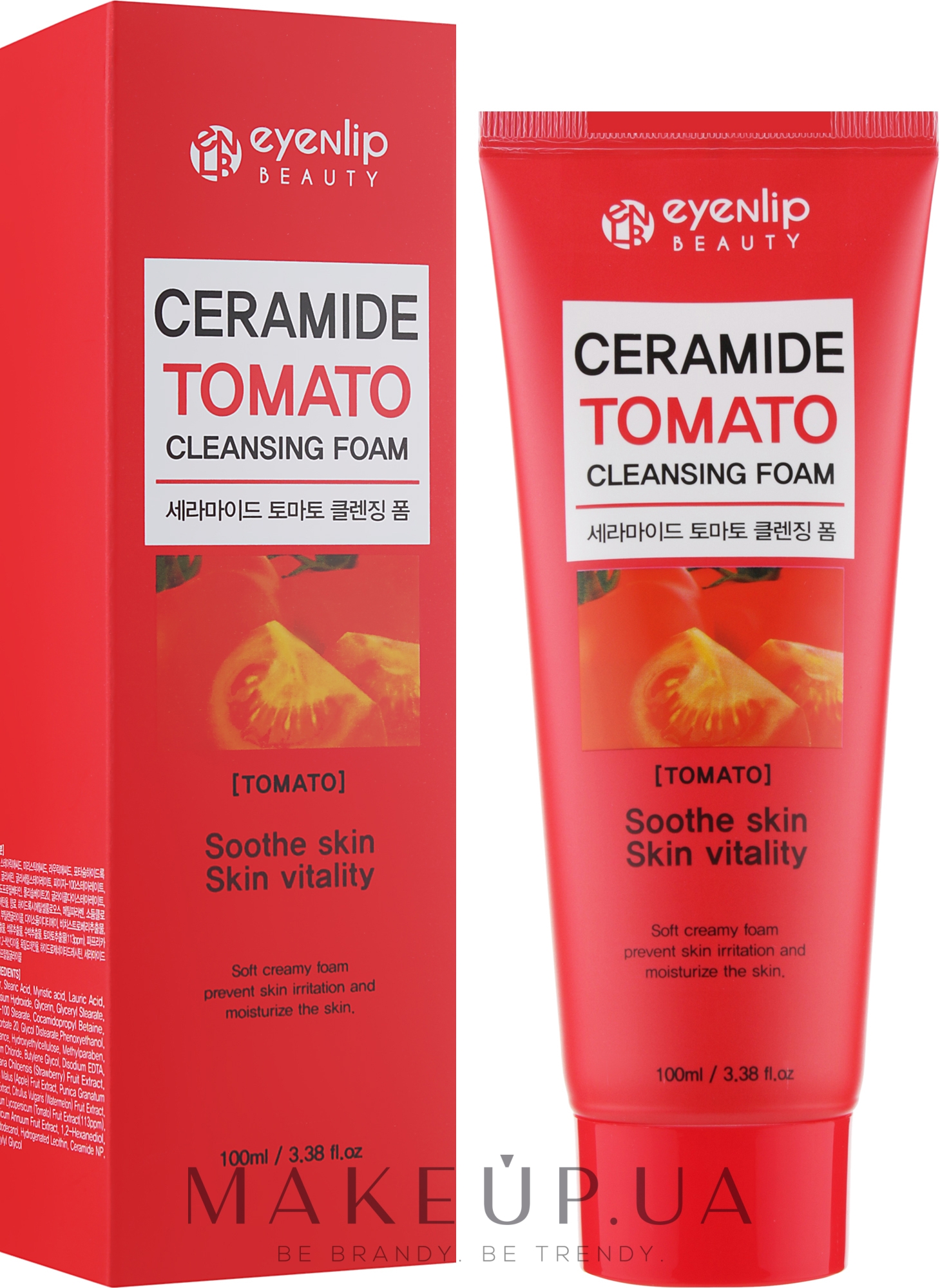 Пінка для вмивання з томатом - Eyenlip Ceramide Tomato Cleansing Foam — фото 100ml