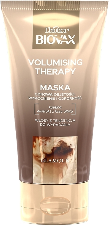 Маска для волос - L'biotica Biovax Glamour Voluminising Therapy — фото N1