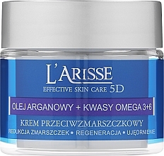 Крем проти зморшок 65+ - Ava Laboratorium L'Arisse 5D Anti-Wrinkle Cream Agran Oil & Omega 3+6 — фото N2