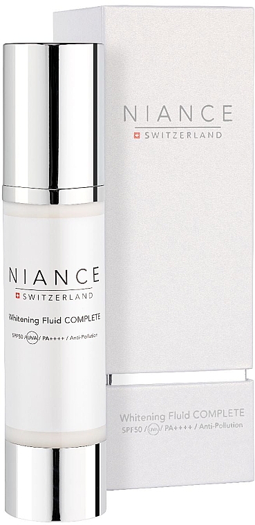 Освітлювальний флюїд для обличчя - Niance Whitening Fluid Complete SPF50/UVA/PA++++/Anti-Pollution — фото N1