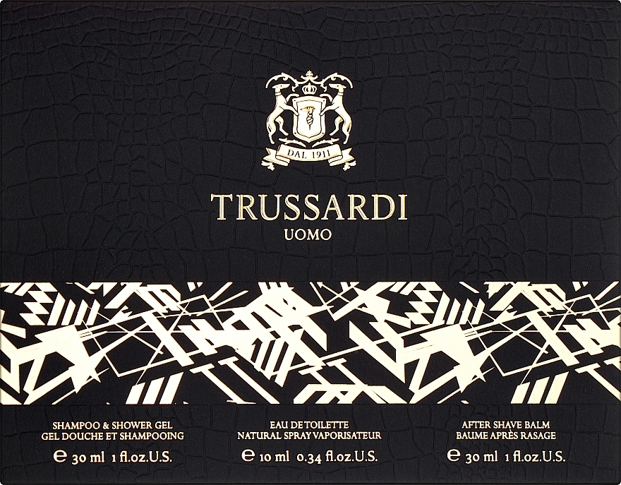 Trussardi Uomo - Набор (edt/10ml + sh/gel/30ml + ash/balm/30ml) — фото N1