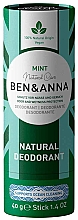 Парфумерія, косметика Дезодорант на основі соди "М'ята" (картон) - Ben & Anna Natural Care Mint Deodorant Paper Tube
