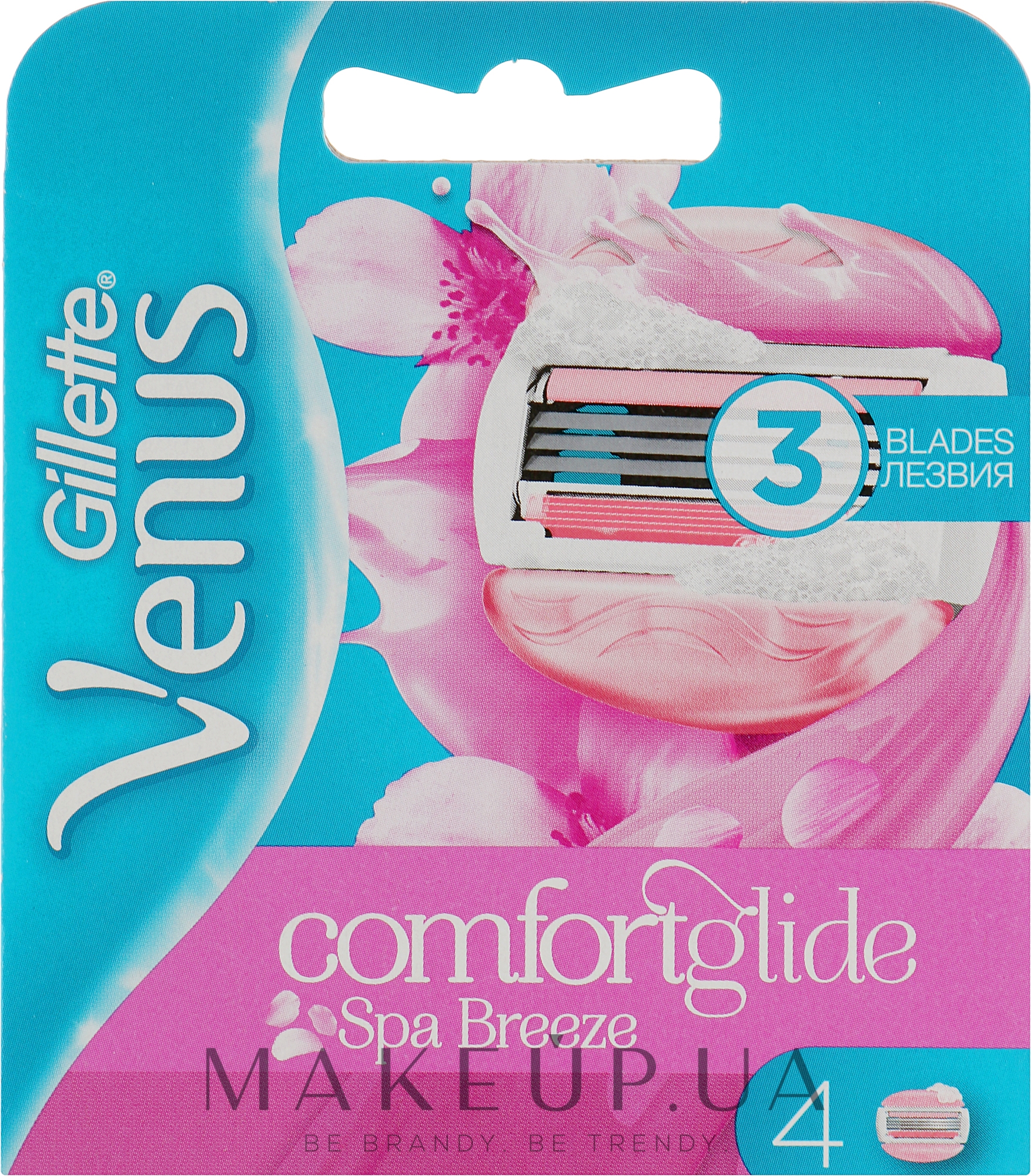 Сменные кассеты для бритья, 4 шт. - Gillette Venus SPA Breeze — фото 4шт