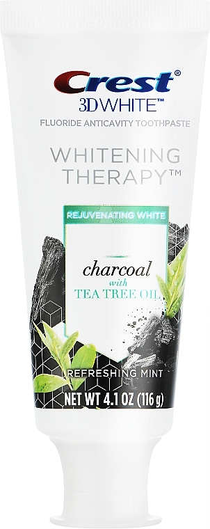 Відбілювальна зубна паста - Crest 3D White Whitening Therapy Charcoal With Tea Tree Oil — фото N1