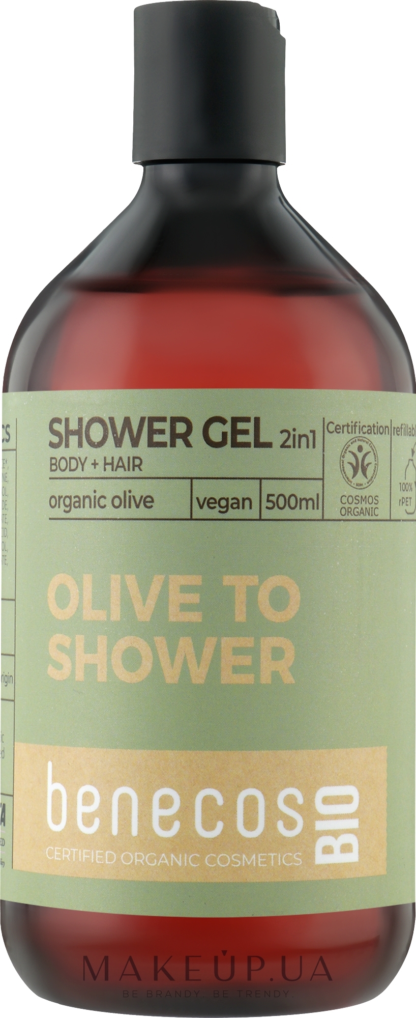 Гель для душа 2в1 - Benecos Shower Gel and Shampoo Organic Olive Oil  — фото 500ml
