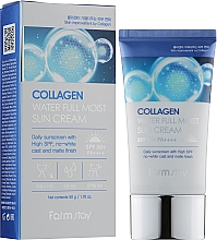 Зволожувальний сонцезахисний крем з колагеном - Farmstay Collagen Water Full Moist Sun Cream SPF50+/PA++++ — фото N2