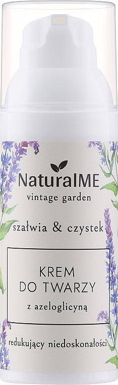 Крем для обличчя з азелогліцином "Шавлія і ладанник" - NaturalME Vintage Garden Sage & Cistus Reducing Imperfections Cream With Azeloglycine — фото N1