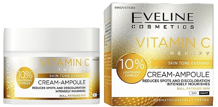 Крем-ампула для обличчя з вітаміном С - Eveline Cosmetics Vitamin C Therapy Cream-Ampoule — фото N1