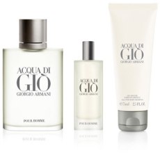 Парфумерія, косметика Armani Acqua di Gio Homme - Набір (edt 100ml + edt mini 15ml + shower gel 75ml) 	