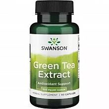Парфумерія, косметика Дієтична добавка "Екстракт зеленого чаю", 500 мг - Swanson Green Tea