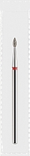 Парфумерія, косметика Фреза алмазна червона «Крапля», діаметр 1,6 мм, довжина 4 мм - Divia DF004-16-R