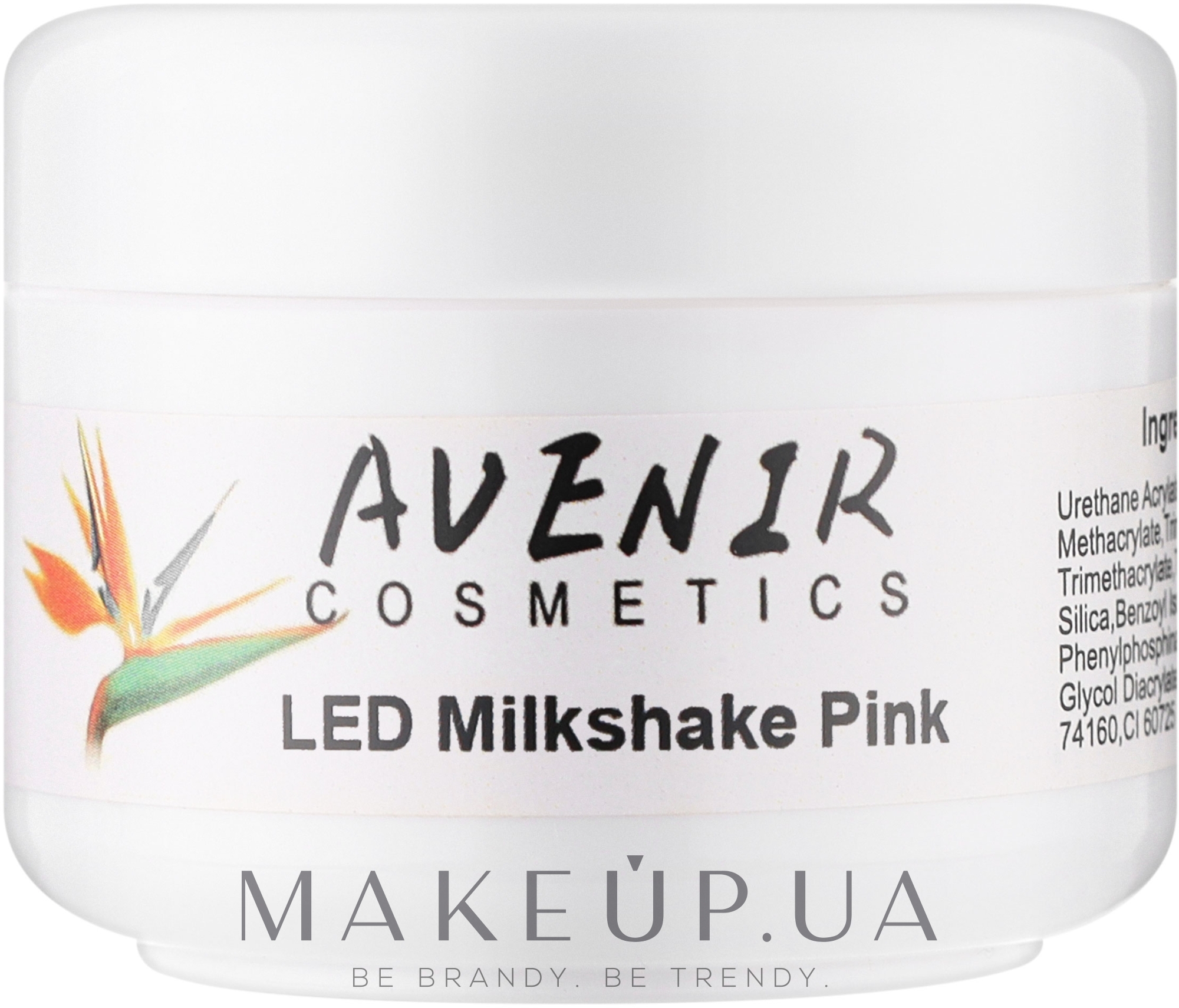 Гель для наращивания ногтей молочно-розовый - Avenir Cosmetic LED Milkshake Pink — фото 30ml
