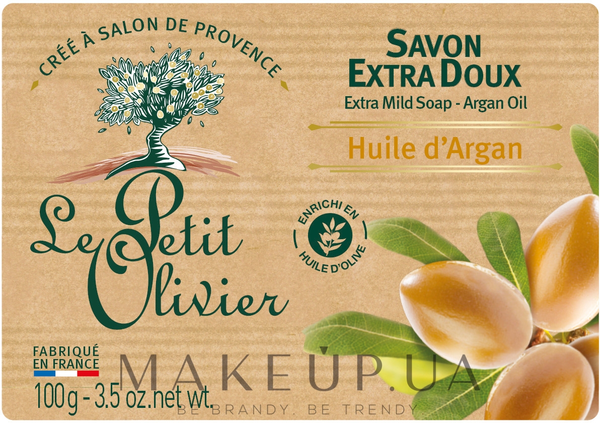 Мыло экстранежное с экстрактом арганового масла - Le Petit Olivier Vegetal Oils Soap Argan Oil — фото 100g