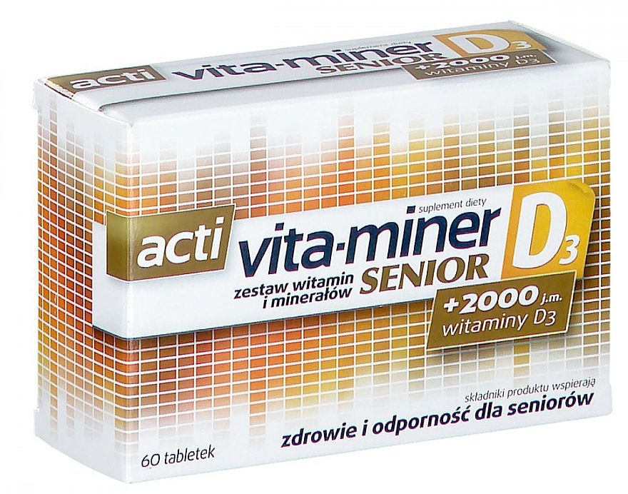 Пищевая добавка - Aflofarm Acti Vita-Miner Senior D3 Suplement Diety — фото N1