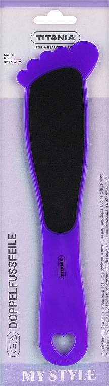Титановая терка для пяток, фиолетовая - Titania Foot File  — фото N1