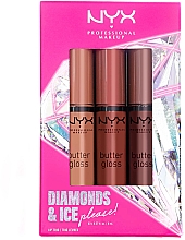 Духи, Парфюмерия, косметика Набор - Diamond & Ice Please! Butter Gloss Trio Gift Box 1 (lip/gloss/3x8ml)