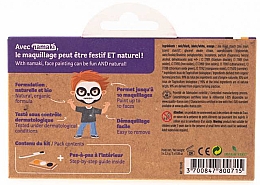 Набор для аквагрима для детей - Namaki Pumpkin & Skeleton 3-Color Face Painting Kit (f/paint/7,5g + brush/1pc + acc/2pcs) — фото N3