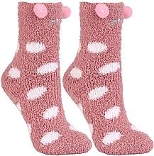 Шкарпетки жіночі довгі з букле, рожеві - Moraj — фото N2