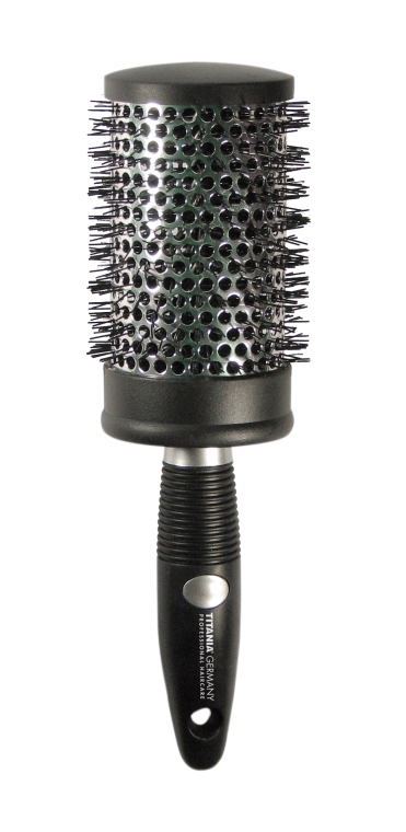 Расческа для волос круглая, с металлическим корпусом, 24.5х8х8см - Titania — фото N1
