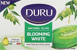 Мыло косметическое с оливковым маслом экстрактом плодов папайи - Duru Natural Olive Blooming White — фото N1