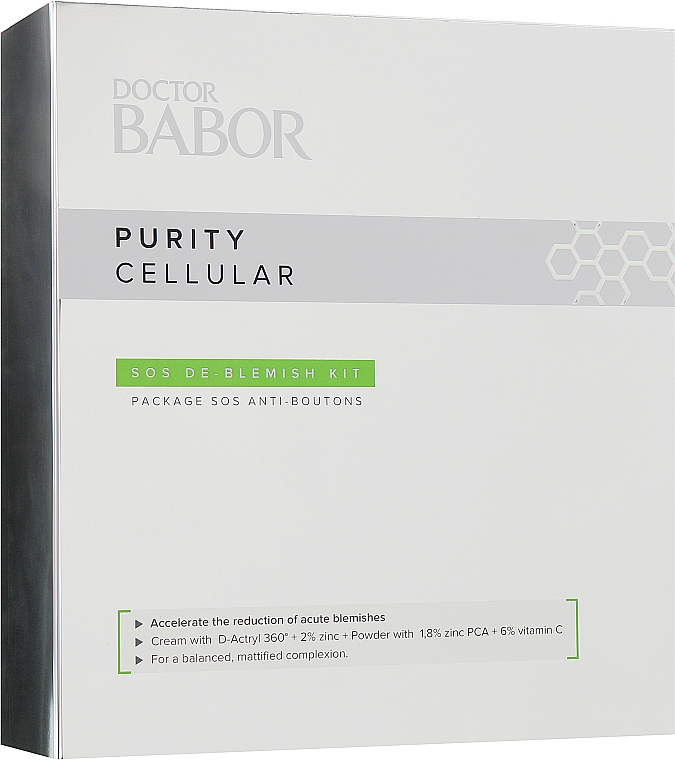 Набор против угревой сыпи - Babor Doctor Purity Cellular SOS De-Blemish Kit(cr/50ml + powder/5g)