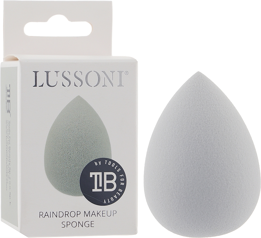 Спонж для макияжа, серый - Lussoni Raindrop Makeup Sponge — фото N2