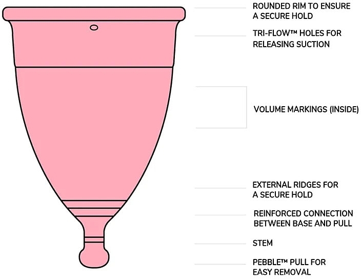 Менструальная чаша, средняя, 32 мл - &Sisters Nudie Period Cup Large — фото N3