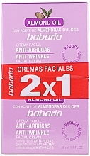 Парфумерія, косметика Набір - Babaria Almond Oil Anti-Wrinkle Cream (cr/2x50ml)