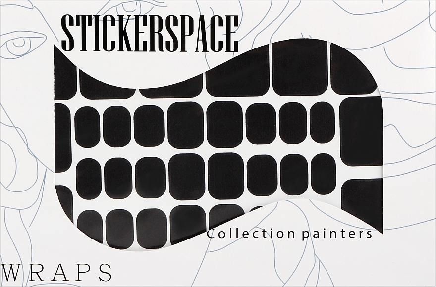 Дизайнерские наклейки для педикюра "Dark Pedi" - StickersSpace — фото N1