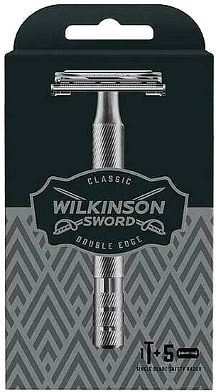 Станок + 5 сменных лезвий - Wilkinson Sword Classic Double Edge