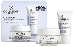 Духи, Парфюмерия, косметика Набор - Collistar Attivi Puri Collagen + Malachite (cr/balm/50ml + cr/balm/mini/25ml)