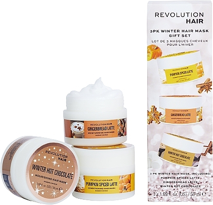 Набор - Revolution Haircare Haircare Winter Hair Mask Gift Set (h/mask/3x50ml) — фото N1