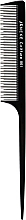 Гребінець з тонким хвостиком з рідкими зубцями, 21 см, чорна - Janeke Professional Wide-Teeth Tail Comb — фото N1