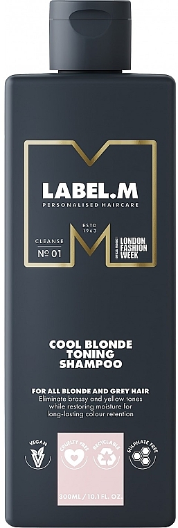 Шампунь для світлого волосся - Label.m Cool Blonde Toning Shampoo — фото N1