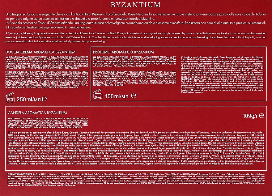 Tesori d`Oriente Byzantium - Набір, варіант 1 (edp/100ml + sh/gel/250ml + candle) — фото N3