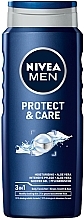 Набор - NIVEA Men Protect & Care (sh/gel/250ml + deo/50ml + f/b/cr/75ml) — фото N2