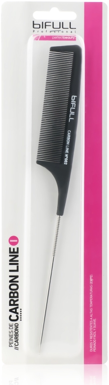 Карбоновый гребень с металлической ручкой - Bifull Professional Hair Brush