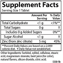 Жевательный цинк, с натуральным вкусом ягод, 5 мг - Carlson Labs Kid's Chewable Zinc — фото N2
