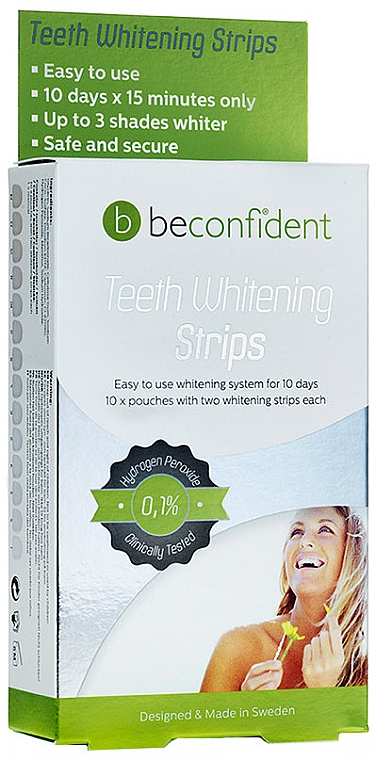 Відбілювальні смужки - Beconfident Teeth Whitening Strips 10 Days — фото N1