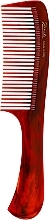 Парфумерія, косметика Гребінець з ручкою для розподілення фарби, 78825 - Janeke Toilette Comb In Turtle Shell Color Imitation