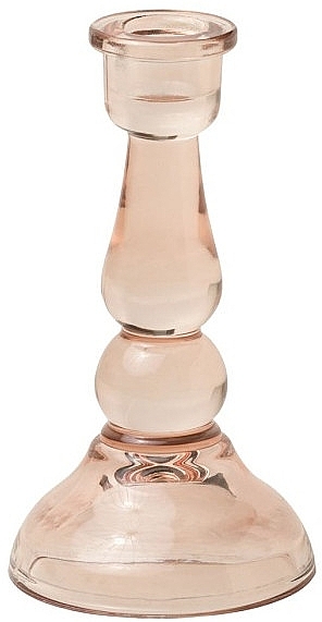 Стеклянный подсвечник - Paddywax Tall Glass Taper Holder Pink — фото N1