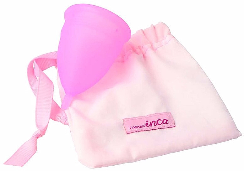 Менструальная чаша средняя, розовая - Inca Farma Menstrual Cup Medium — фото N2