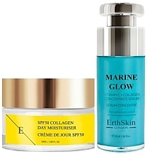 Парфумерія, косметика Набір - ErthSkin London Marine Glow Serum & SPF Day Cream Set (f/serum/30ml + f/cr/50ml)